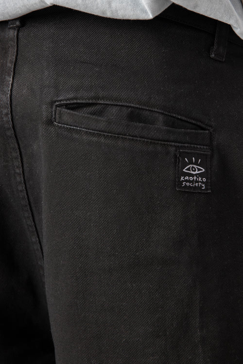 Pantalón Relaxed Urban Embroidered Black