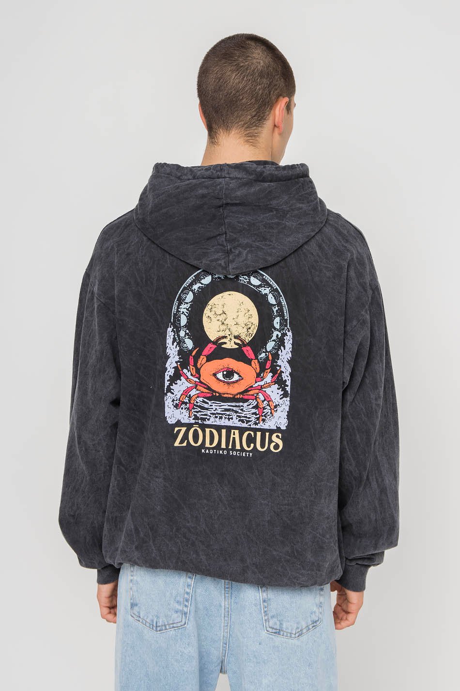 Black Zodiacus Washed Sweatshirt