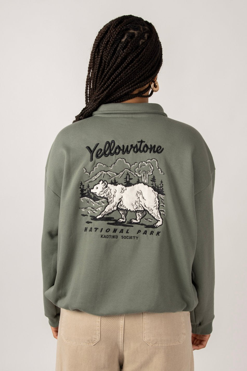 Sudadera Bear YellowStone Old Green