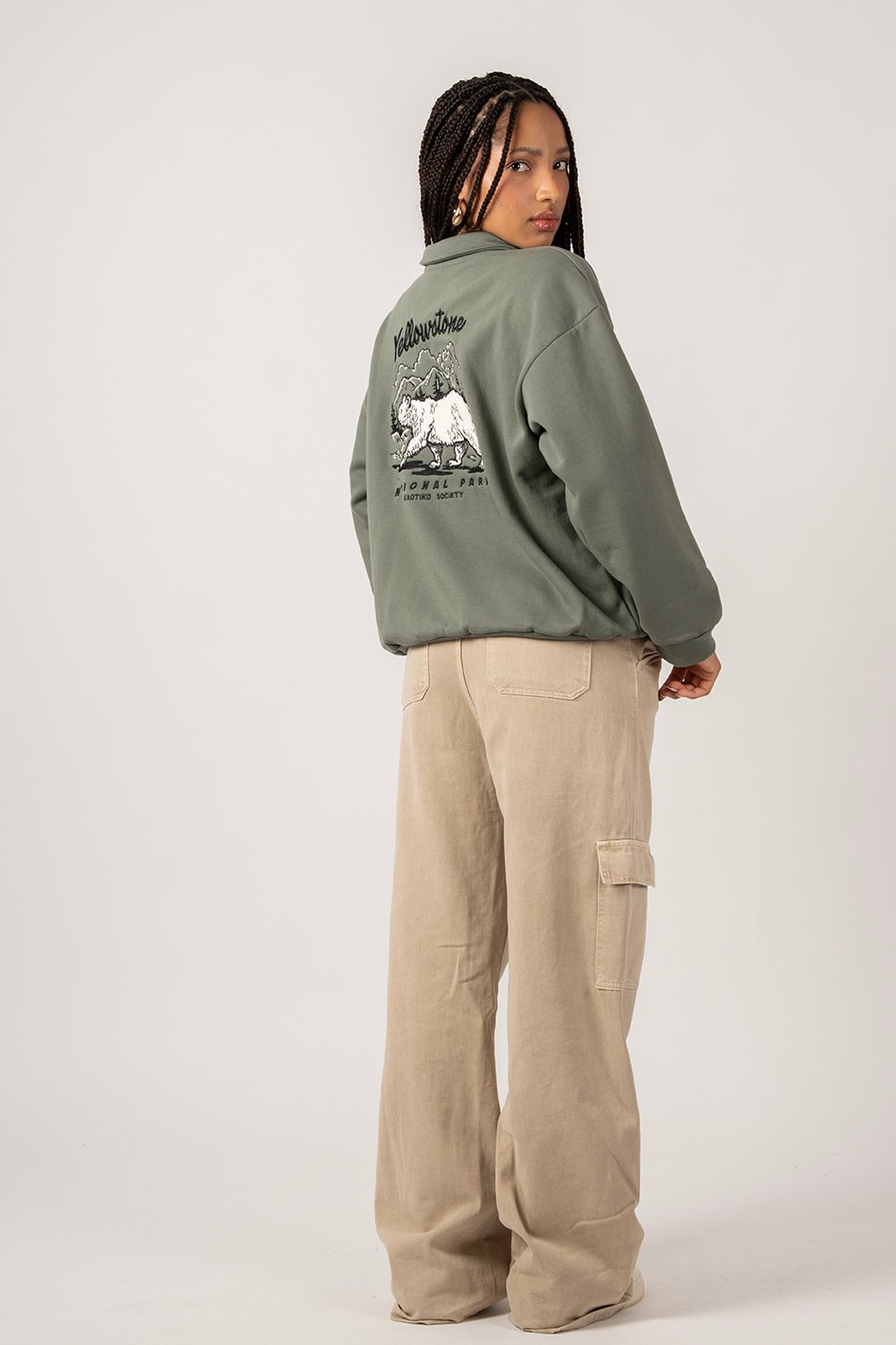 Sudadera Bear YellowStone Old Green