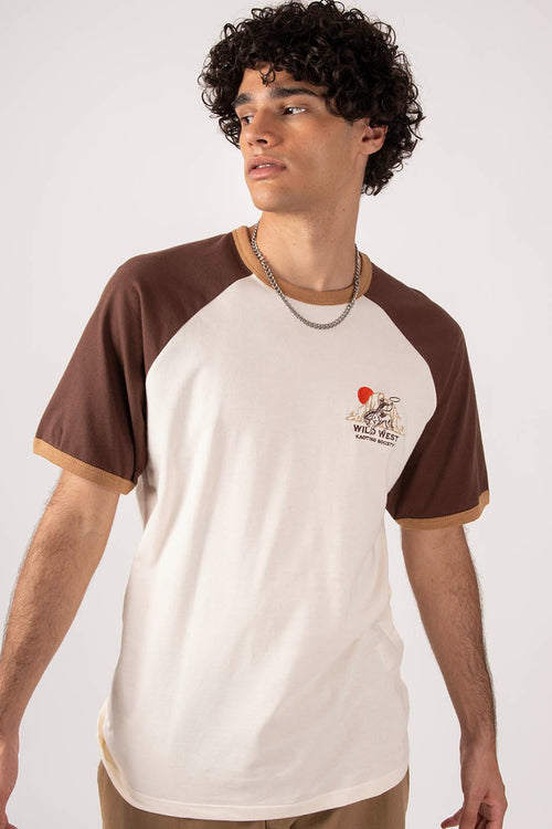 T-shirt Wild West Ivory/Brown