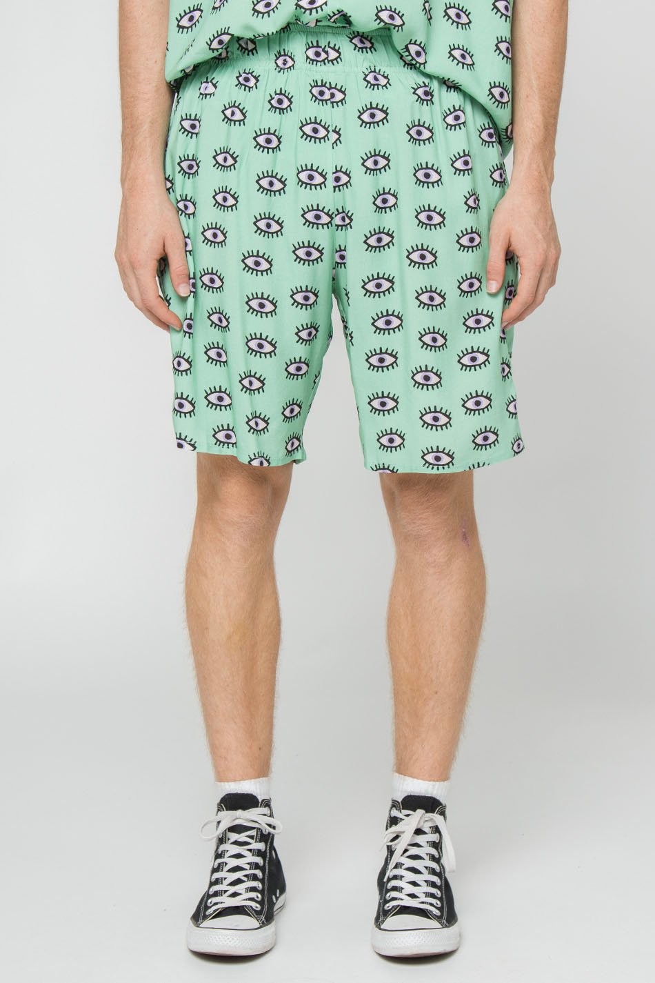 Green Open Eyes Shorts