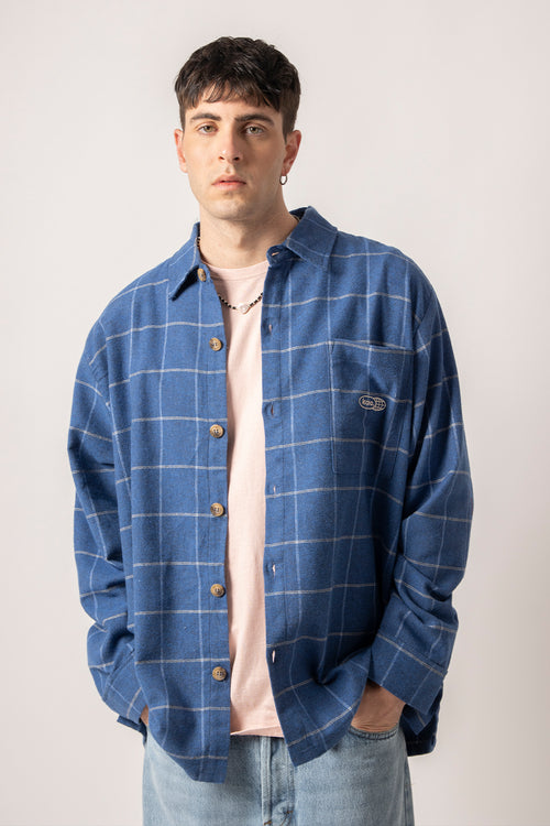 Camisa Milton Checked Blue