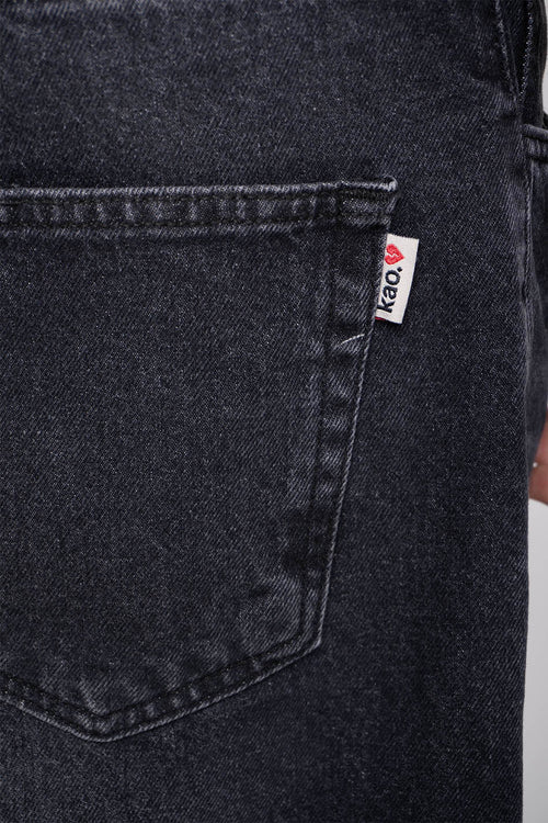 Bermuda Loose Baggy Denim Black