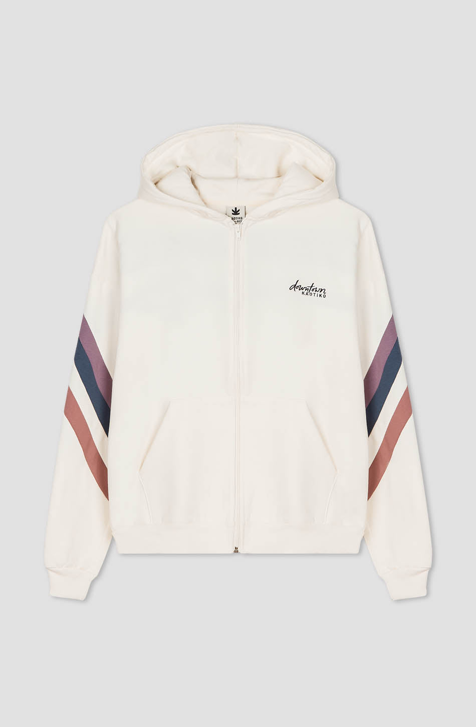 Ivory/Purple/Burgundy Cream Walker Hooded Sweatshirt