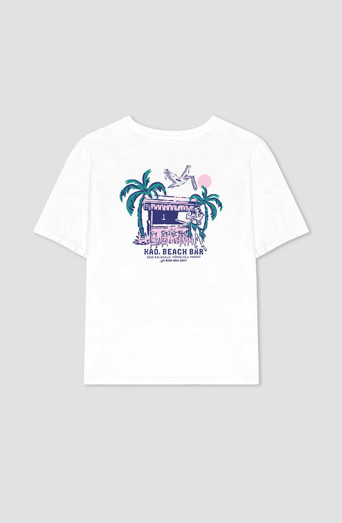 Camiseta Washed Beach Bar White