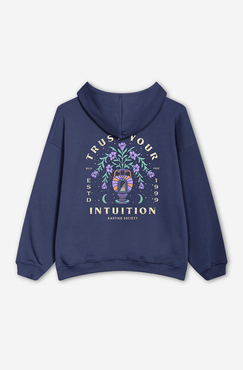 Sweat-shirt Washed Trust Your Intuition Dark Lilac