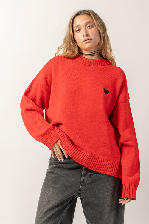 Broken Heart Red Sweater