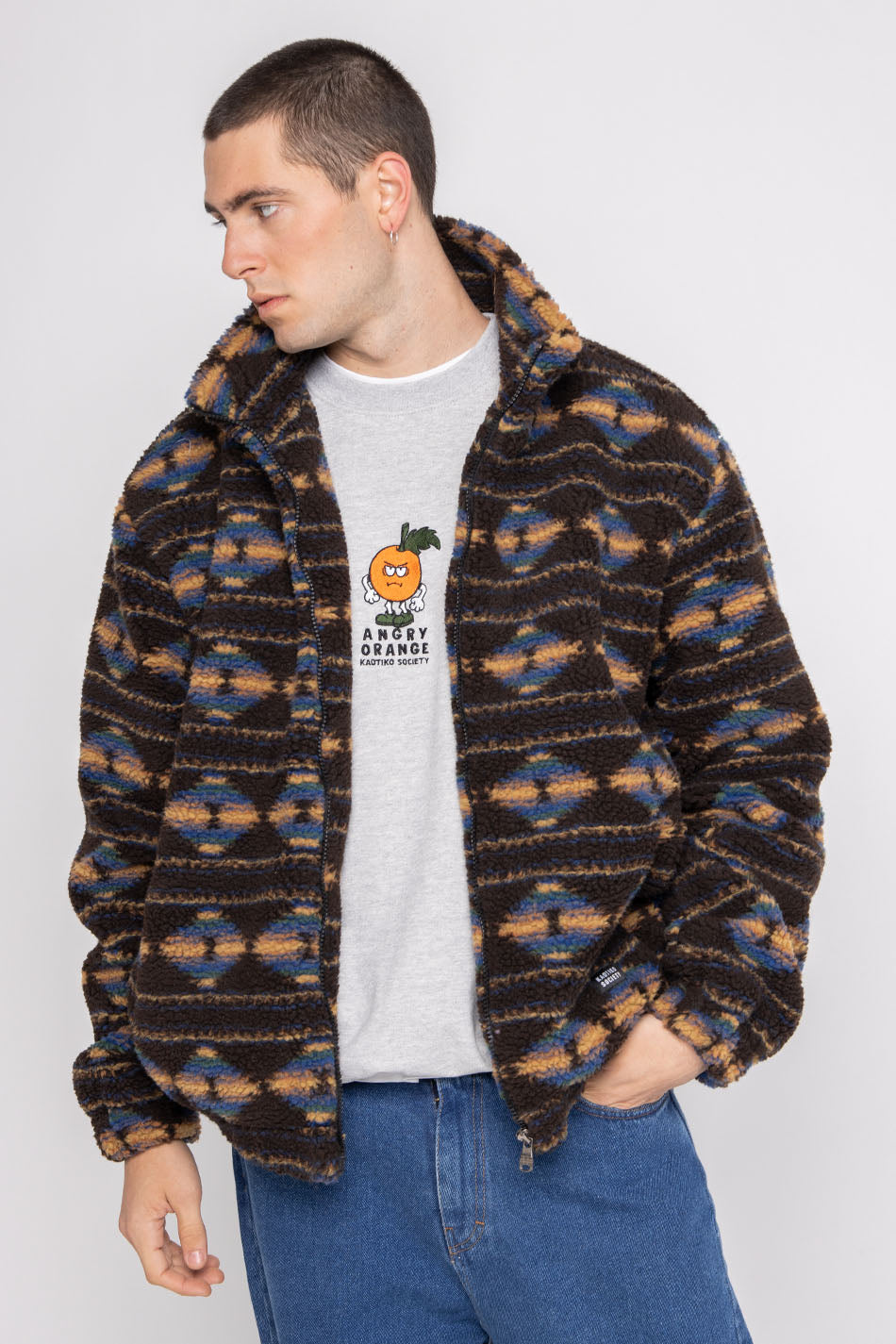 Zion Brown Fleece Jacket