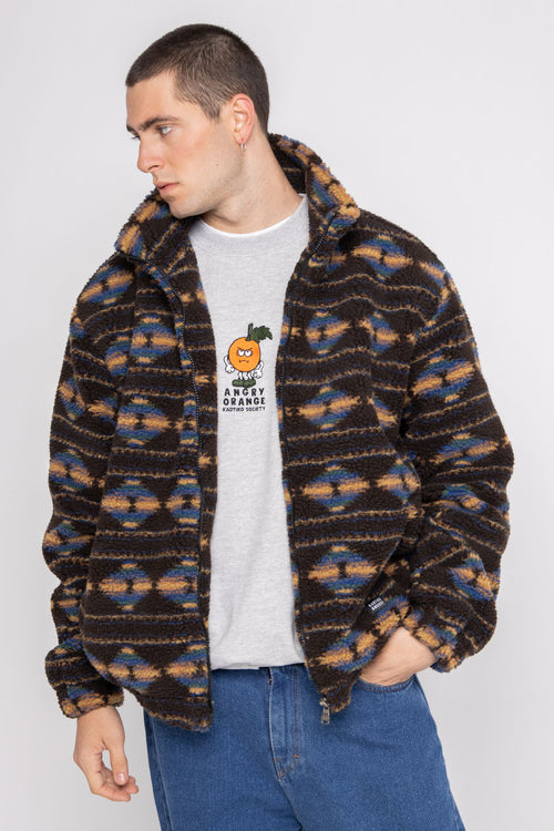 Zion Brown Fleecejacke