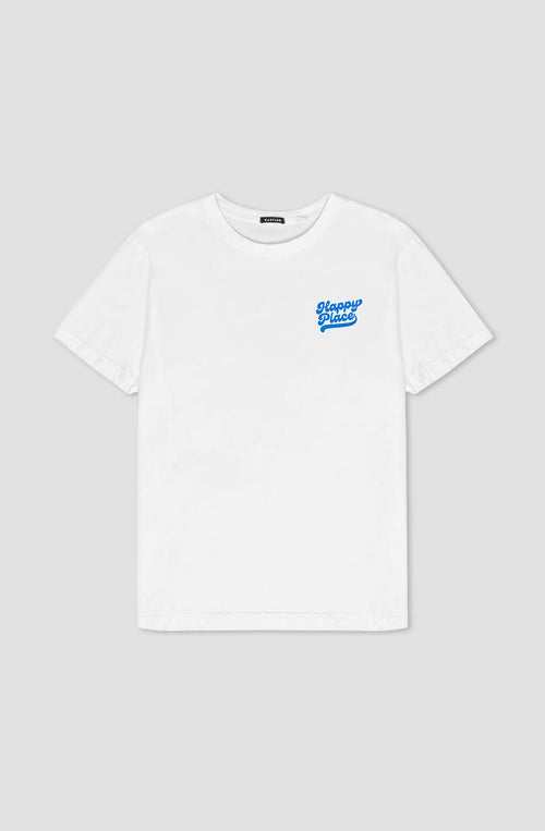 T-shirt blanc Washed Happy Place