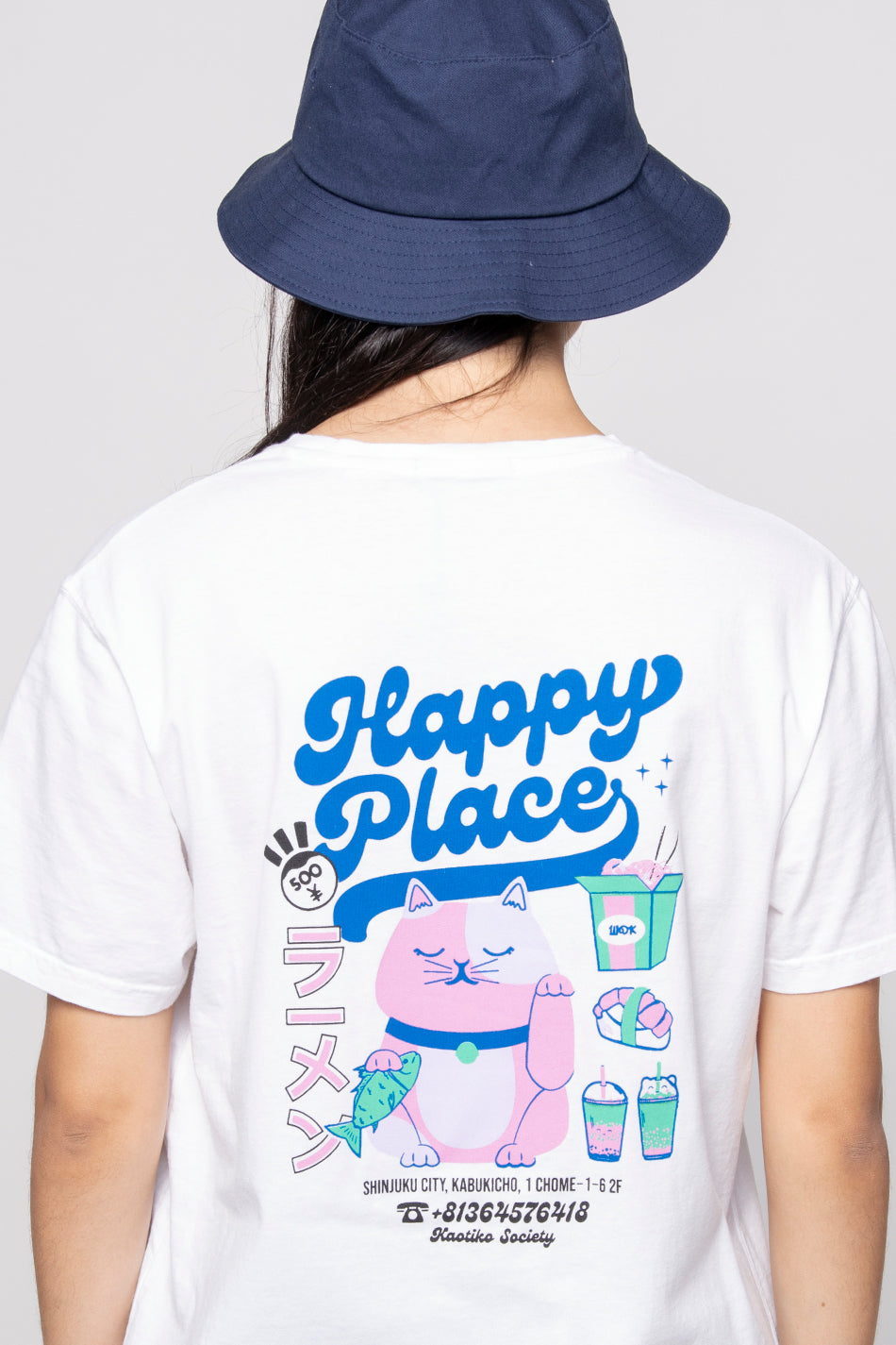 Washed Happy Place White T-shirt