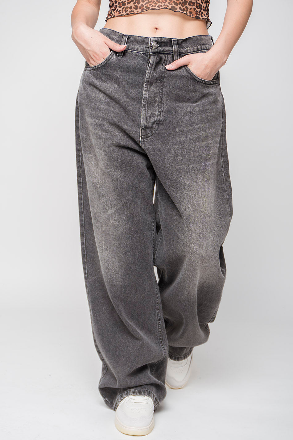 Pantalon Losse Baggy Denim Black