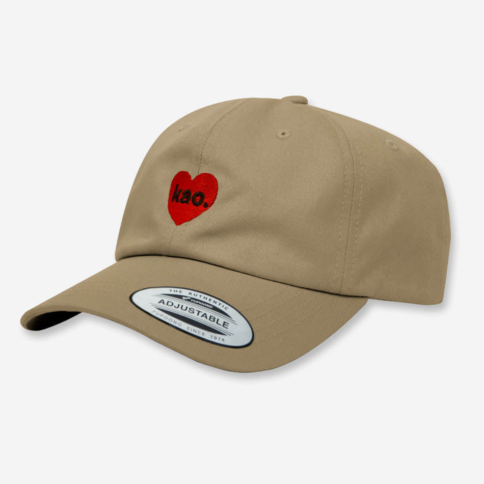 Heart Red Kao Cap. Khaki