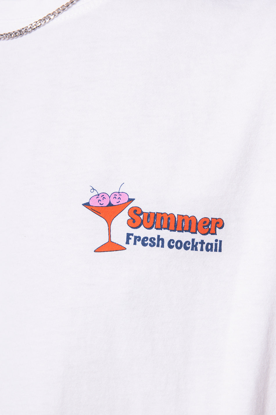 Camiseta Washed Tropical Bar White