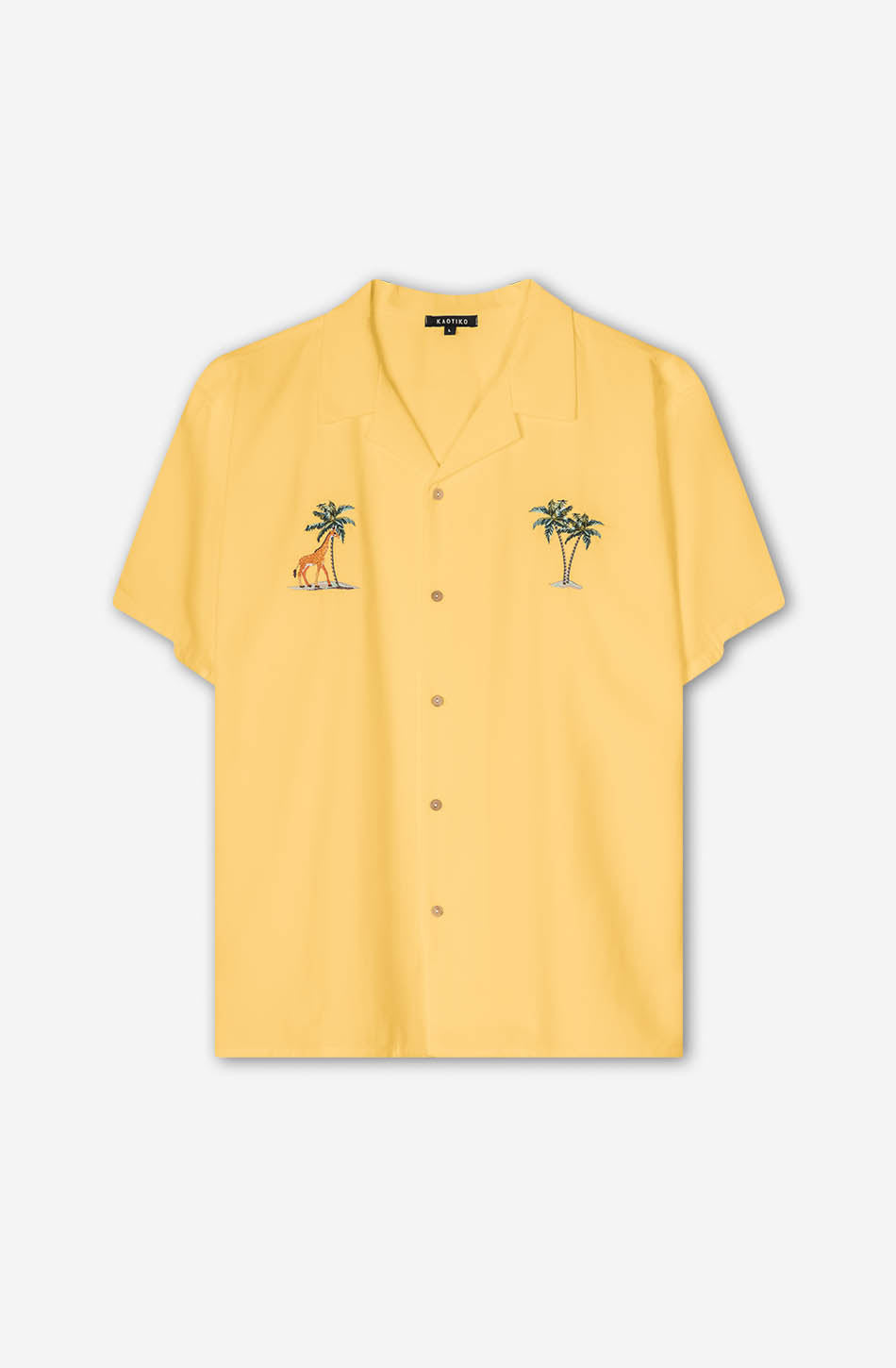 Mustard Palm Safari Shirt