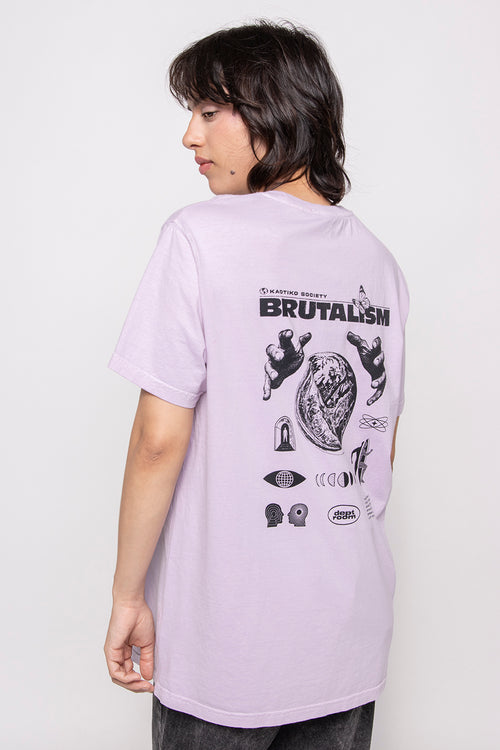 Mauve Brutalism Washed T-Shirt