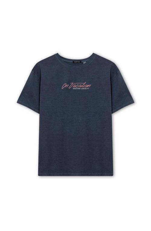 Navy On Vacation Washed T-shirt