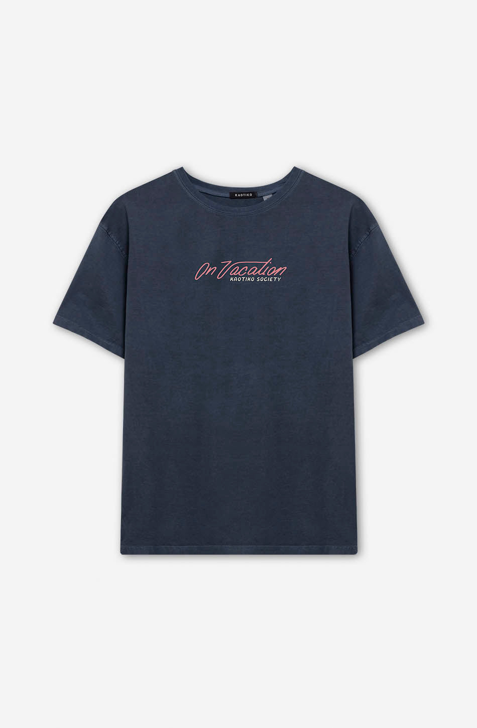 Tee-shirt Washed On Vacation Navy