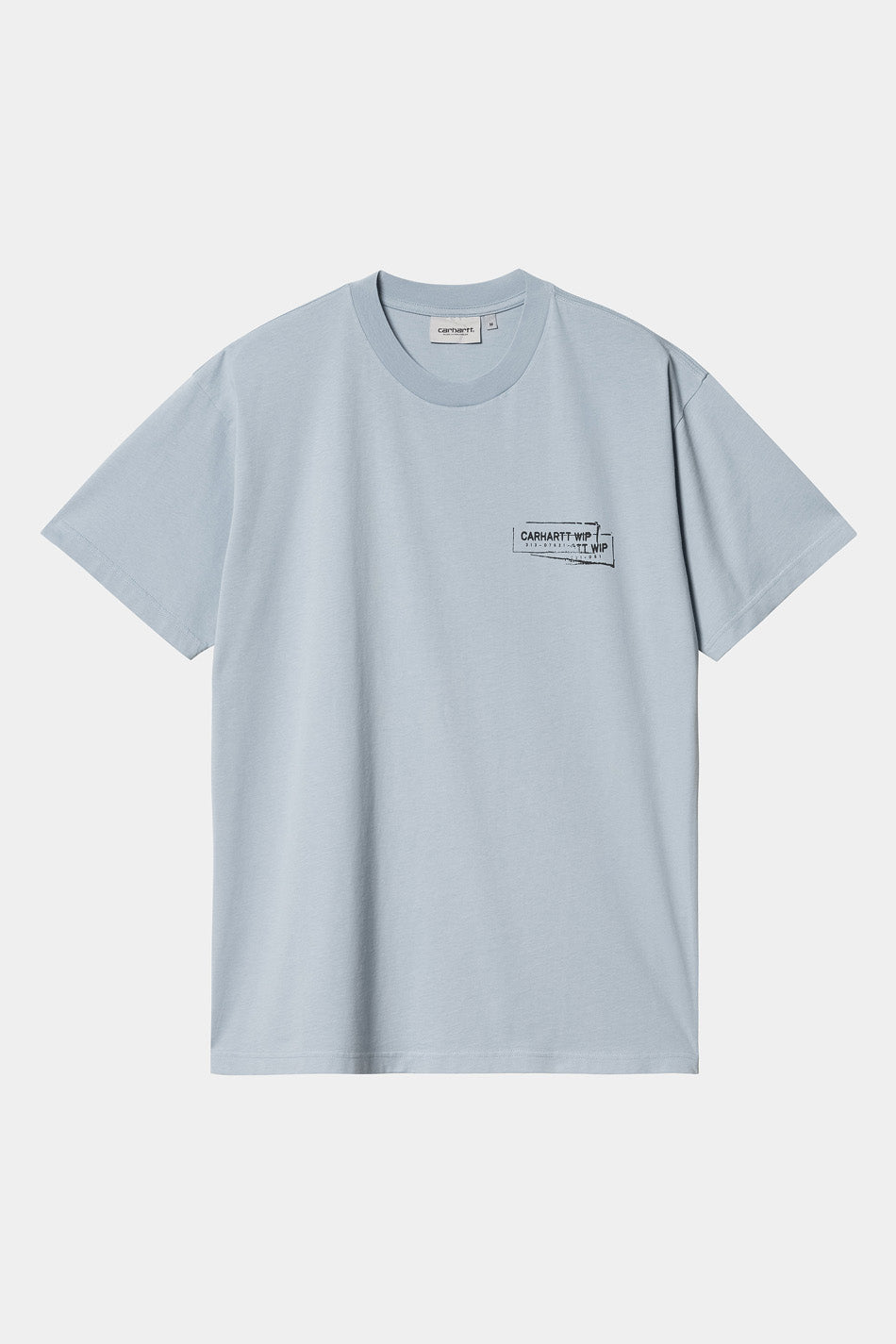 Camiseta Carhartt WIP S/S Stamp Misty Sky / Black