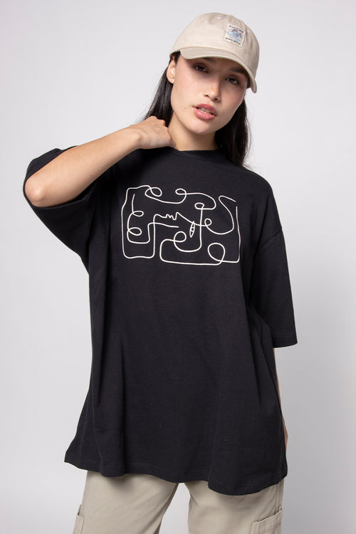 Camiseta Abstract Face Black