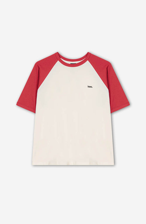 Rang Piero T-Shirt Elfenbein/Rot