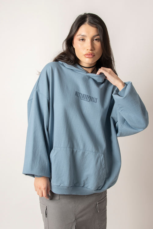 Sudadera Washed Metamorphosis Blue Fly