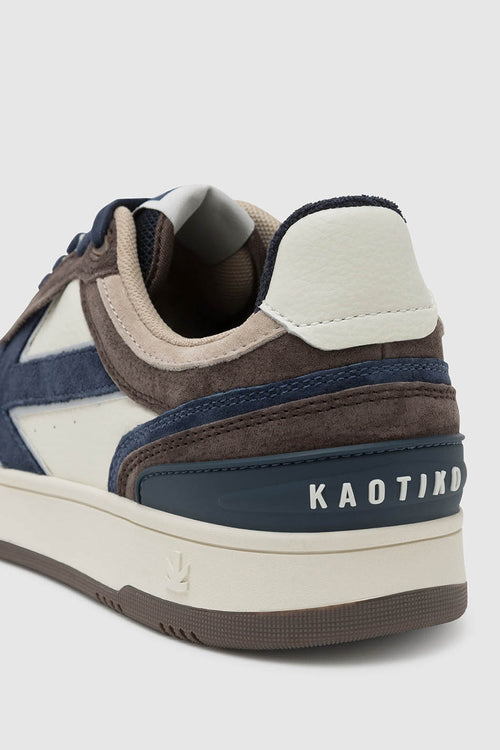 Kaotiko Boston Piping Suede Navy Baskets