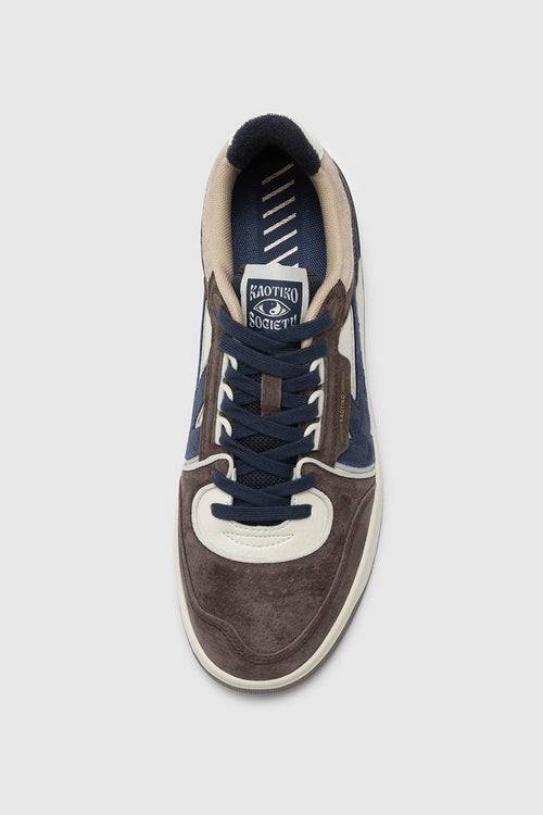 Kaotiko Boston Piping Suede Navy Sneakers