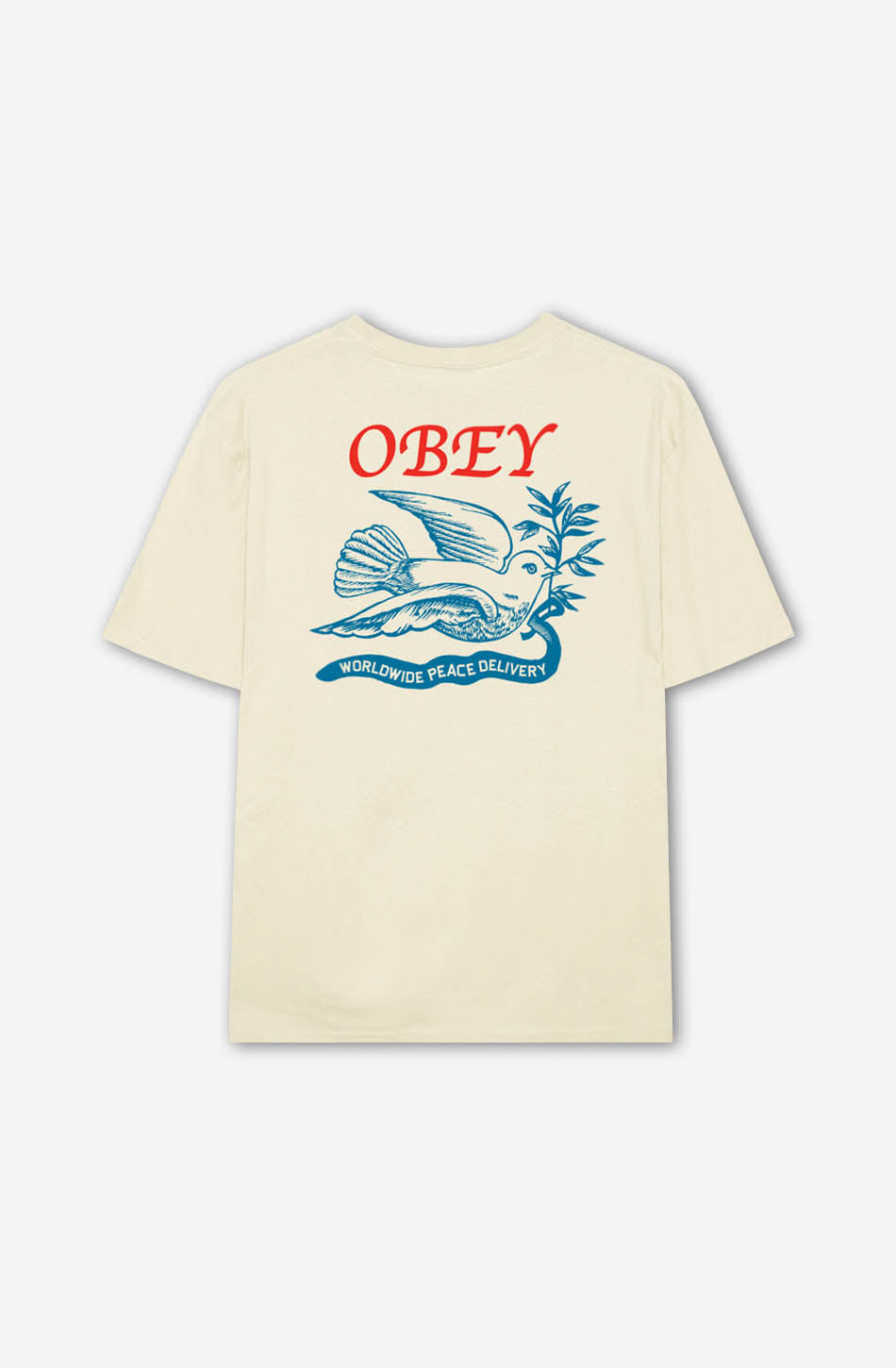 Obey Peace Delivery Dove Cremefarbenes T-Shirt