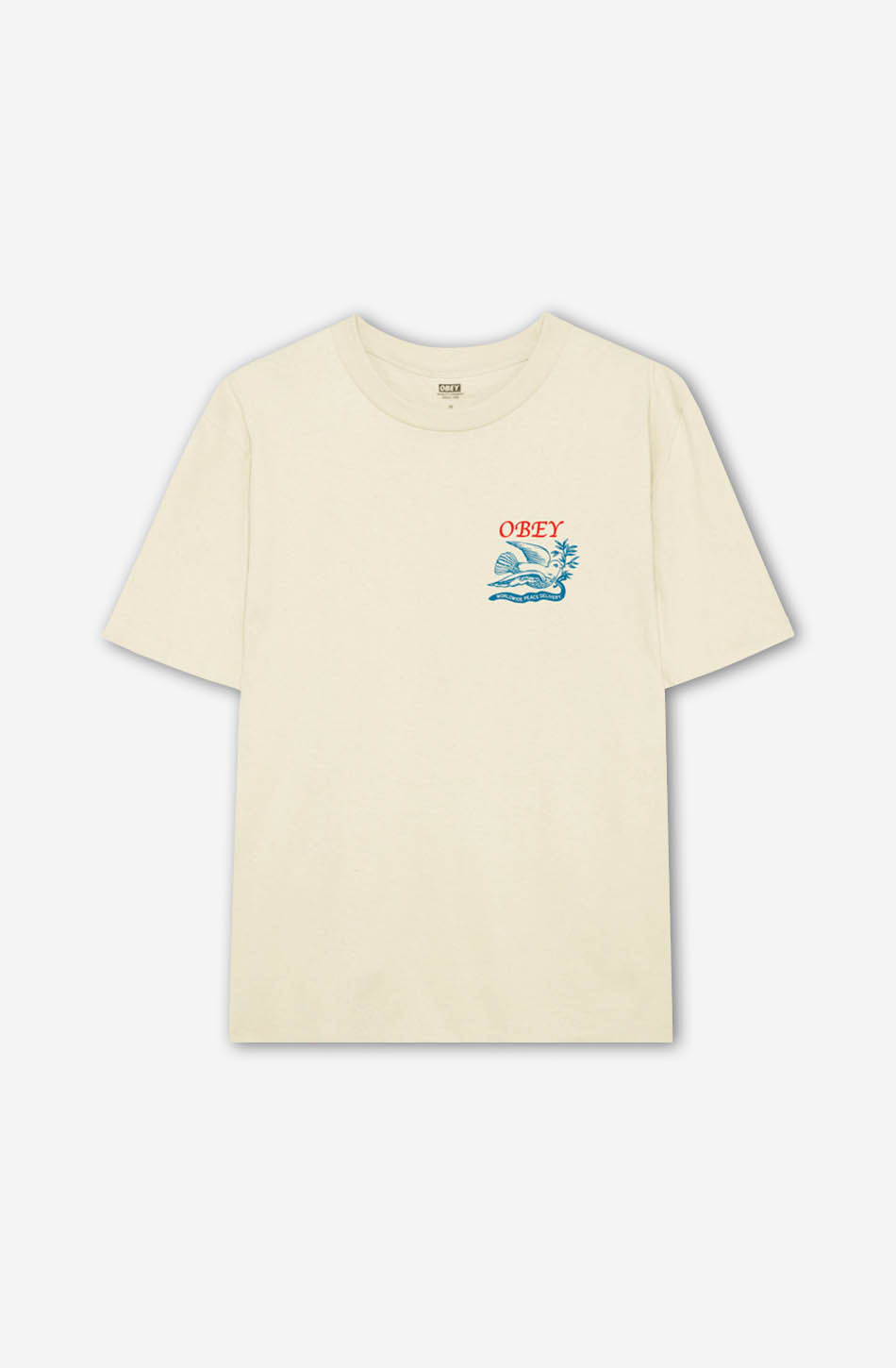 Obey Peace Delivery Dove Cremefarbenes T-Shirt