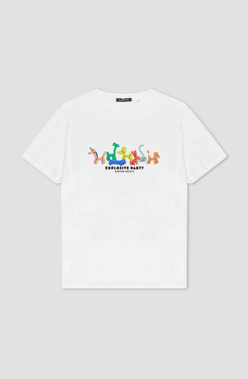 Washed Explosive Party White T-shirt