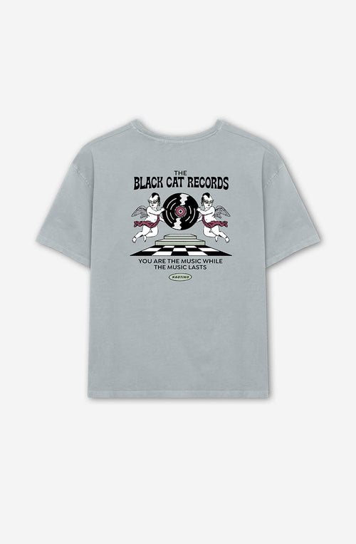 Washed The Black Cat Angels Steel T-shirt