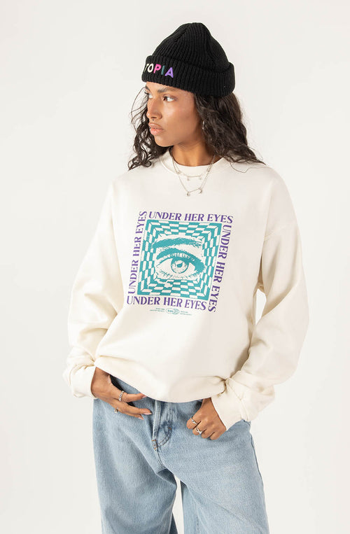 Elfenbeinfarbenes Sweatshirt von Under Her Eyes