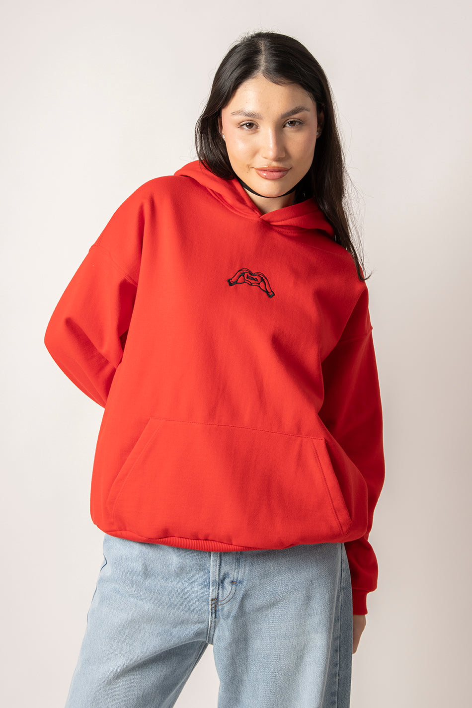 Heart Hand Kao Red Sweatshirt