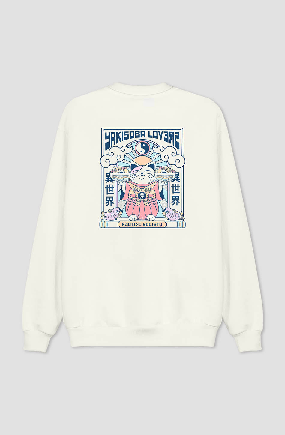 Yakisoba Lovers Organic Cotton Ivory Sweatshirt