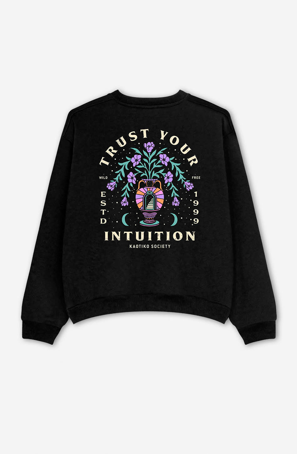 Sudadera Washed Trust Your Intuition Black