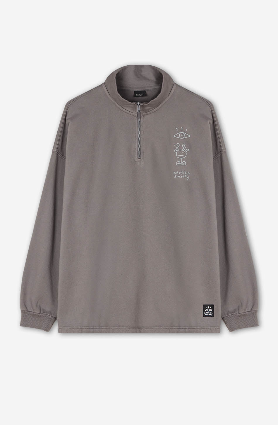 Sudadera Washed Zip Boy Urban Threesome Gray