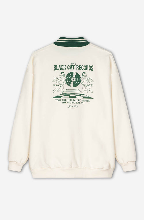 The Black Cat Angels Ivory/ Green Sweatshirt