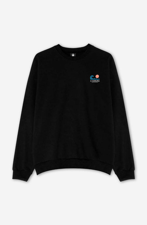 Sudadera A Coruña Black