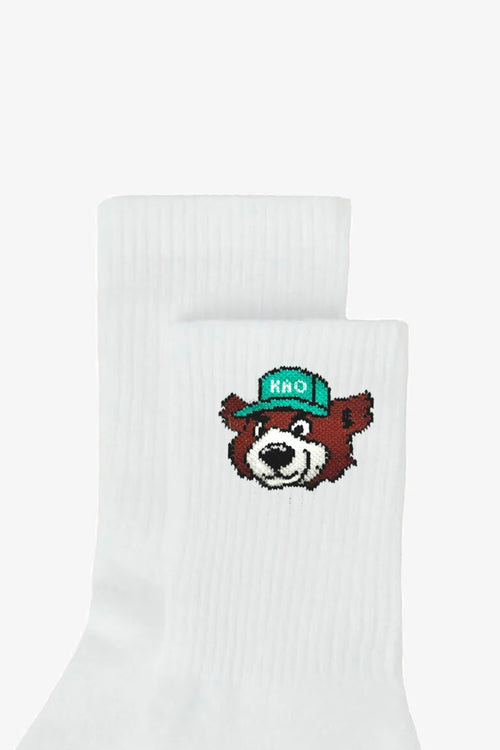 Chaussettes blanches en forme d'ours