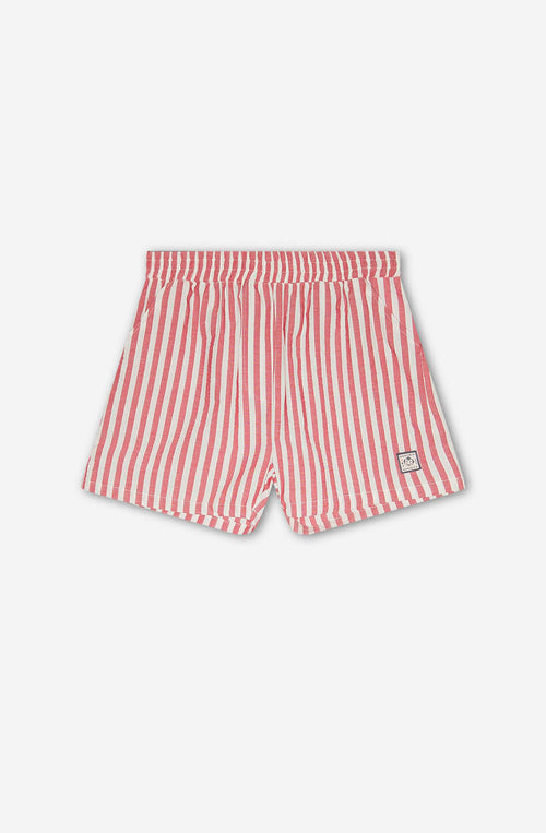 Short Red/ Ivory Stripes Sumo