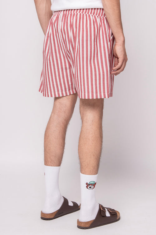 Short Red/ Ivory Stripes Sumo