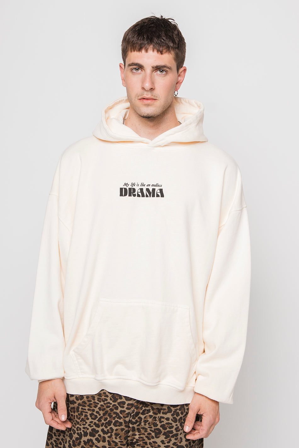 Sweat-shirt délavé Drama Ivory