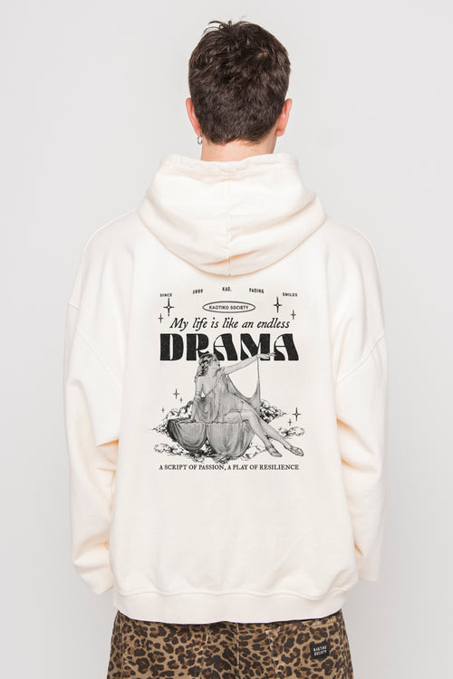 Sweat-shirt délavé Drama Ivory