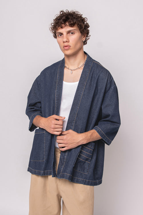 Japanischer Denim-Kimono