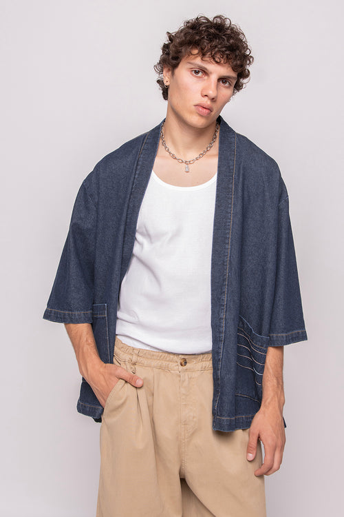 Japanischer Denim-Kimono