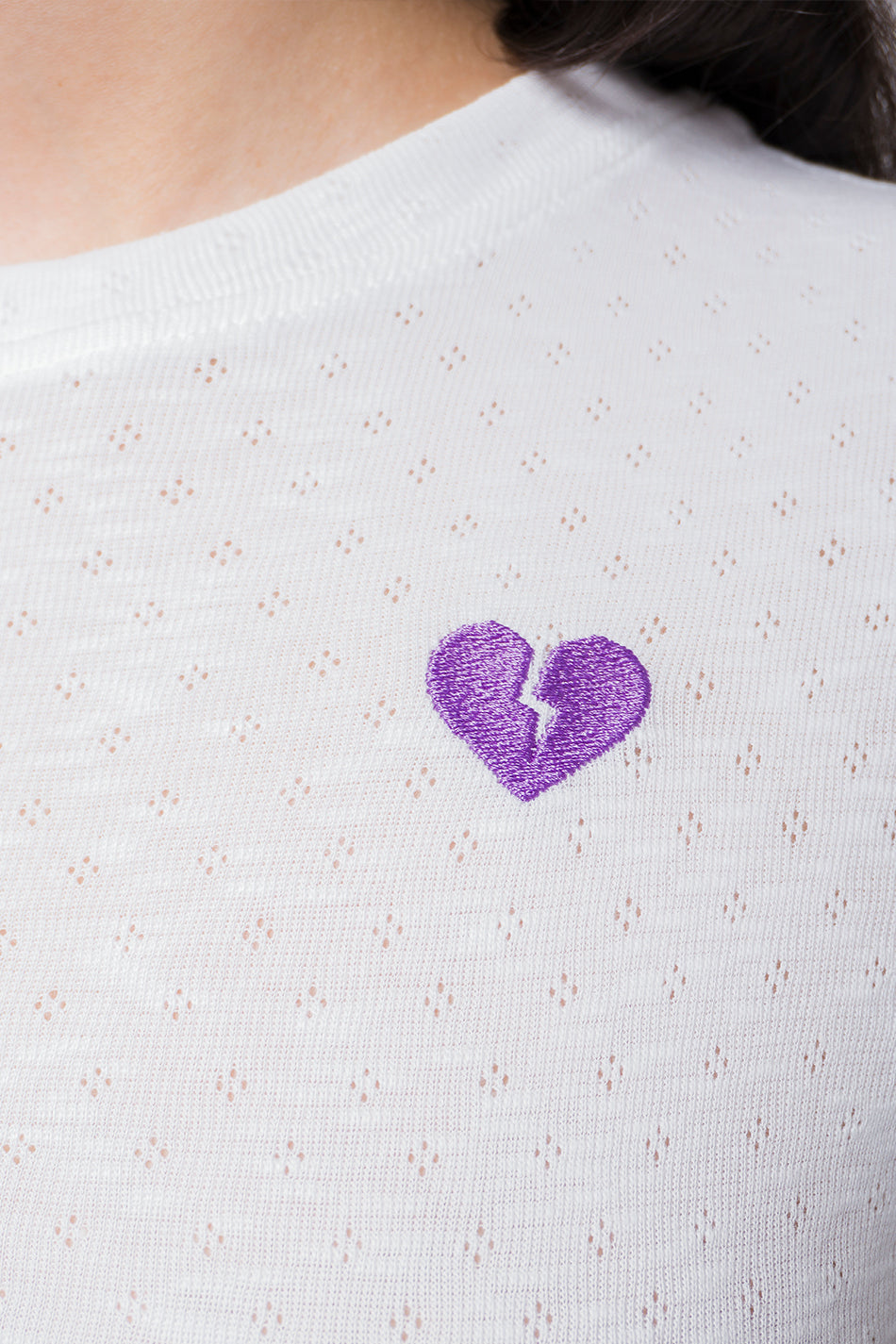 Camiseta Broken Heart White/ Mallow