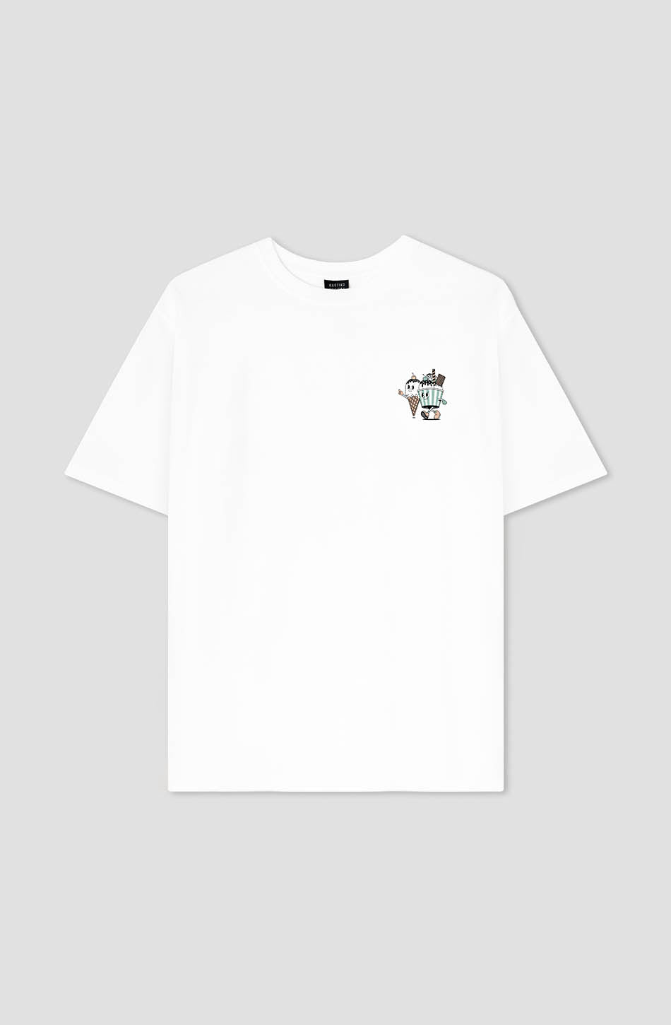 Washed Ice Cream White T-shirt