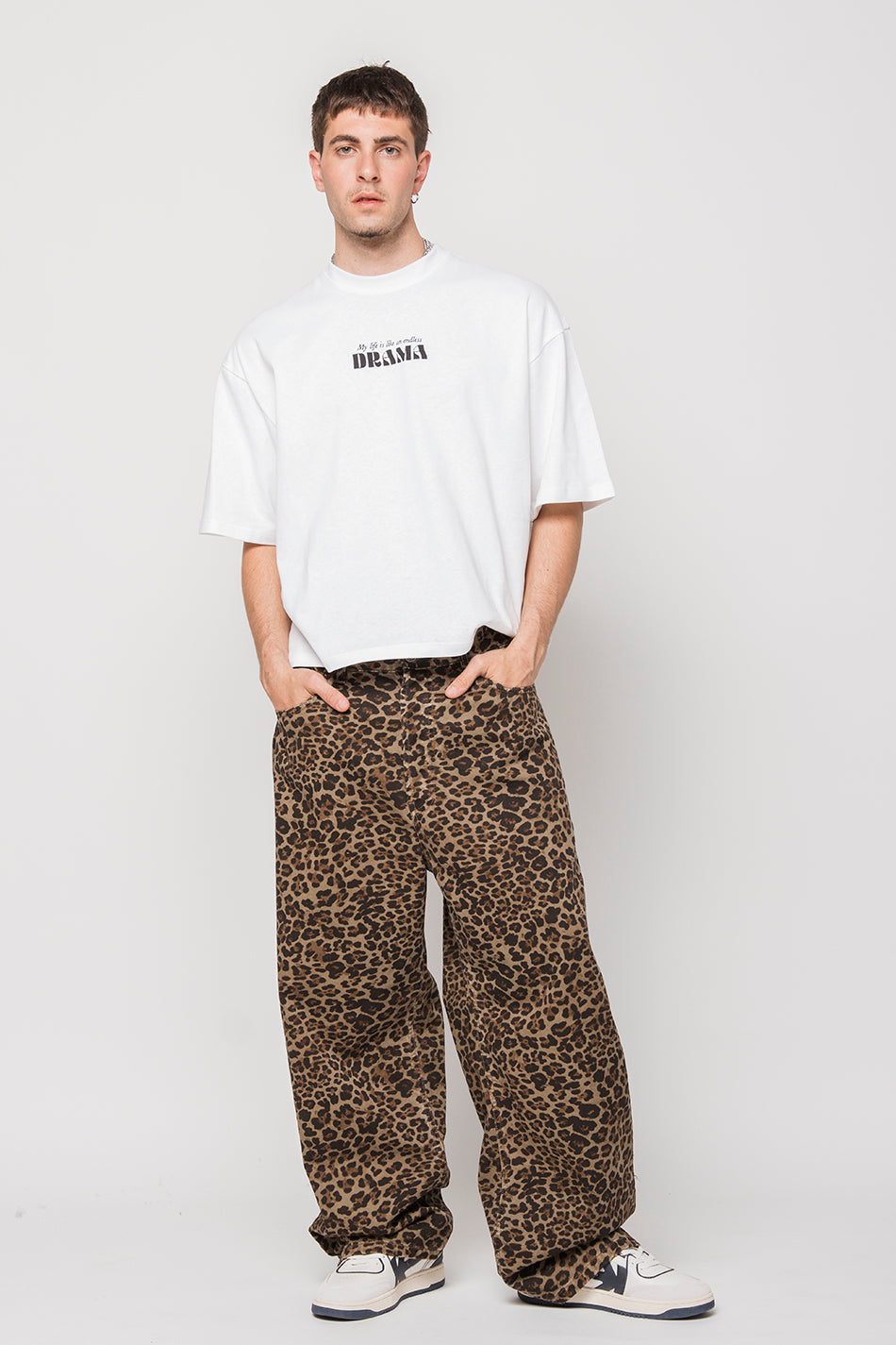 Loose Leopard Brown Trousers